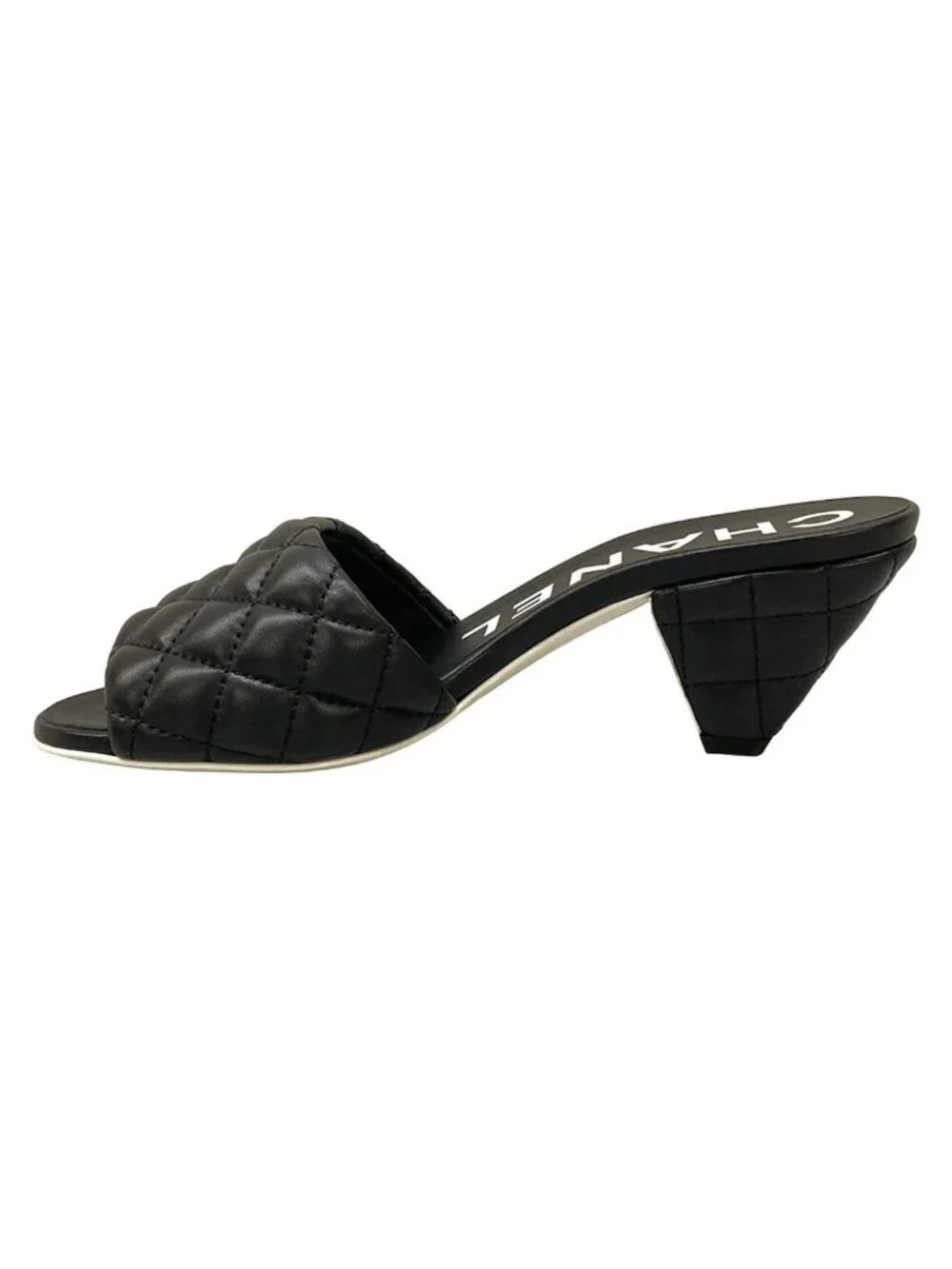 Chanel Mules C Black Leather